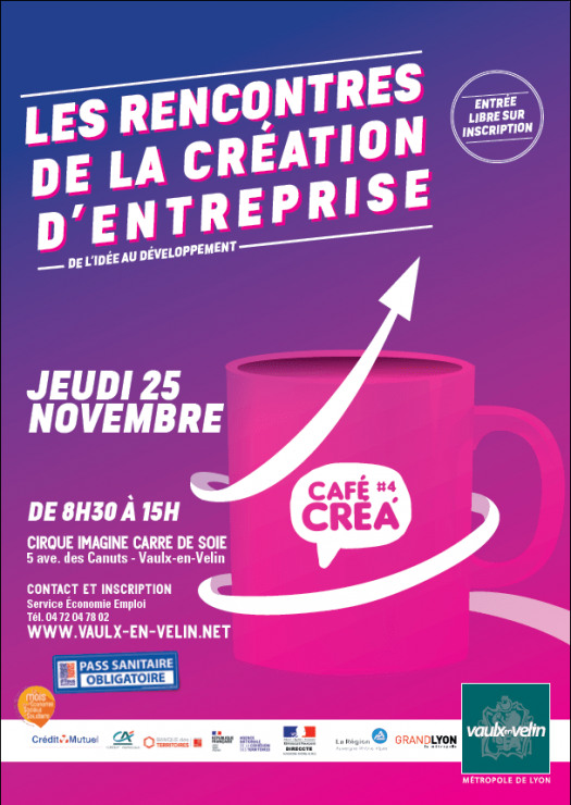 Café Créa - Les rencontres de la création d'entreprise - Vaulx-en-Velin (69)