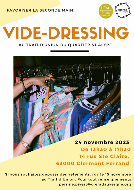 Vide Dressing du Trait d'Union du quartier St Alyre (Clermont Ferrand) 