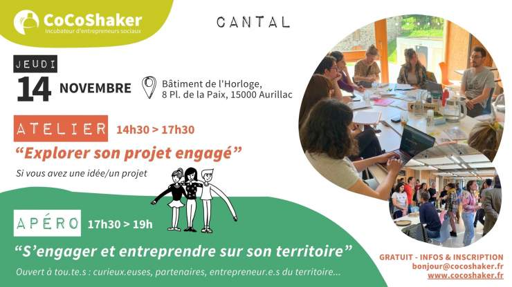 Atelier “Explorer son projet engagé” dans le Cantal