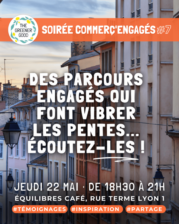 Visuel de l'événement où l'on voit les pentes de la croix rousse avec le texte "Des parcours engagés qui font vibrer les pentes... Écoutez-les !"