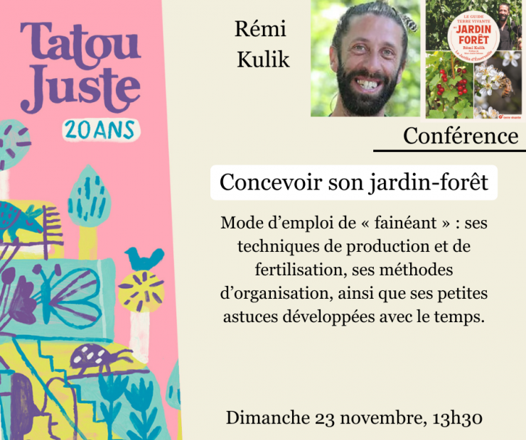 Conférence de Rémi Kulik sur son livre Concevoir son jardin-forêt