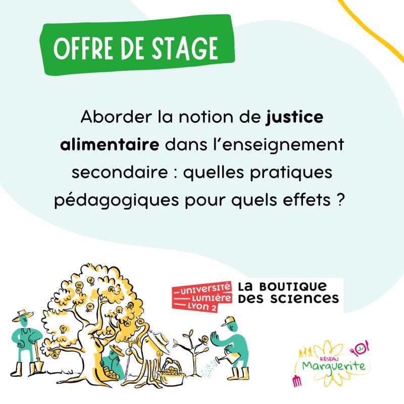 Stage éducation et justice alimentaire  – Stage – H/F – lyon – Rhône (69)