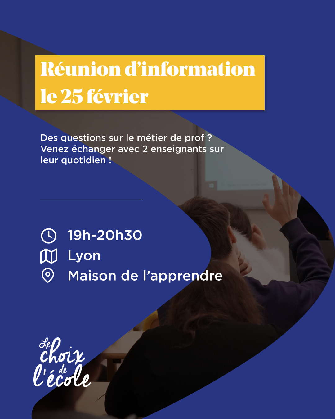 Réunion d&rsquo;information : Vous voulez devenir enseignant mais vous ne connaissez pas la REP ?