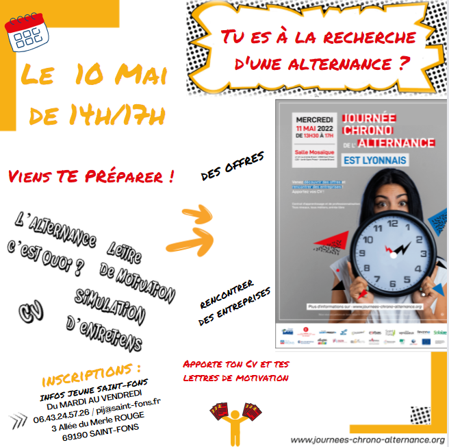 Atelier CV/LM et alternance – Saint-Fons (69)