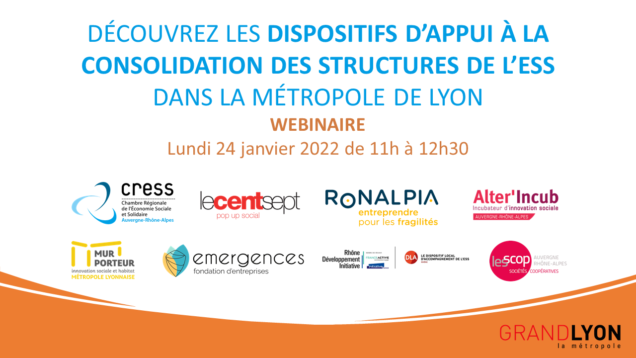 Découvrez les dispositifs d’appui à la consolidation des structures de l’ESS dans la Métropole de Lyon