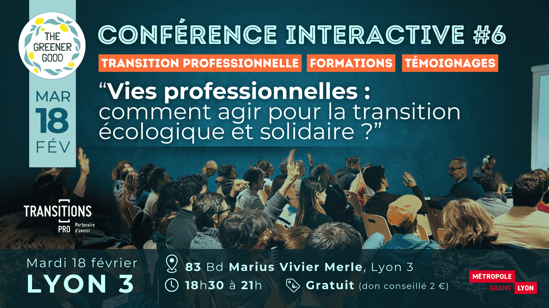 Conférence – Vies professionnelles : comment agir pour la transition écologique et solidaire ? 🤷🌿 ­