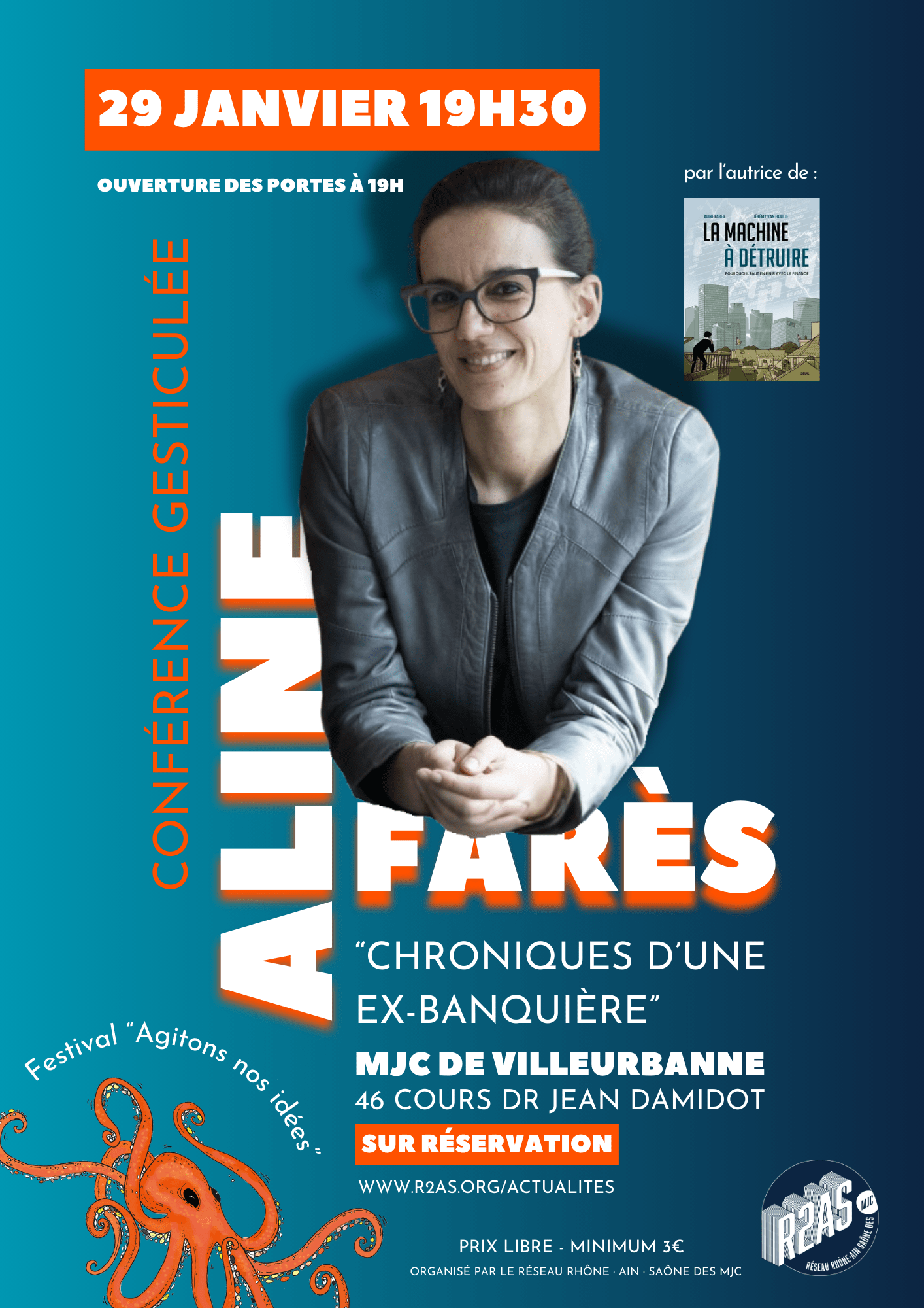 Conférence gesticulée d&rsquo;Aline Farès – « Chroniques d&rsquo;une ex-banquière »