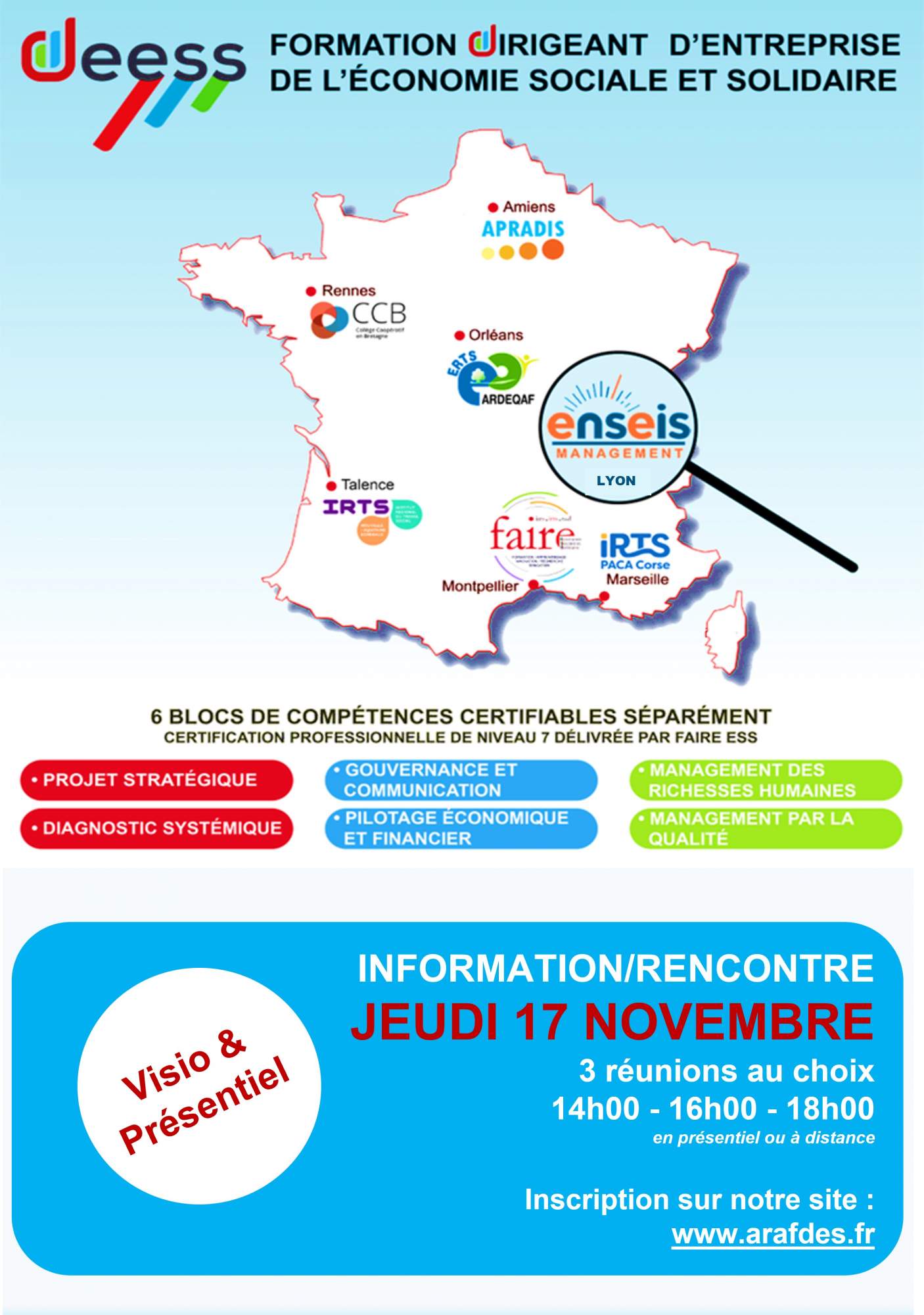 Former les dirigeants de l’Économie Sociale et Solidaire – Lyon (69) ou en distanciel Former les dirigeants de l’Économie Sociale et Solidaire – Lyon (69) ou en distanciel