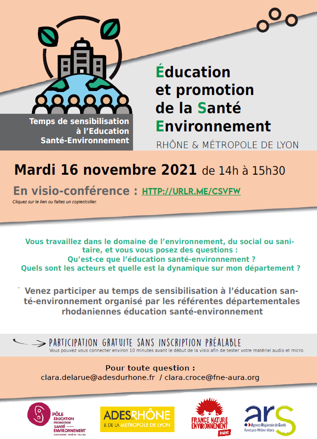 Visio de sensibilisation à l&rsquo;Education Santé-Environnement