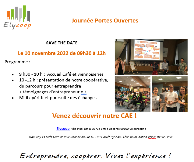 Journée Portes Ouvertes Elycoop – Villeurbanne (69)