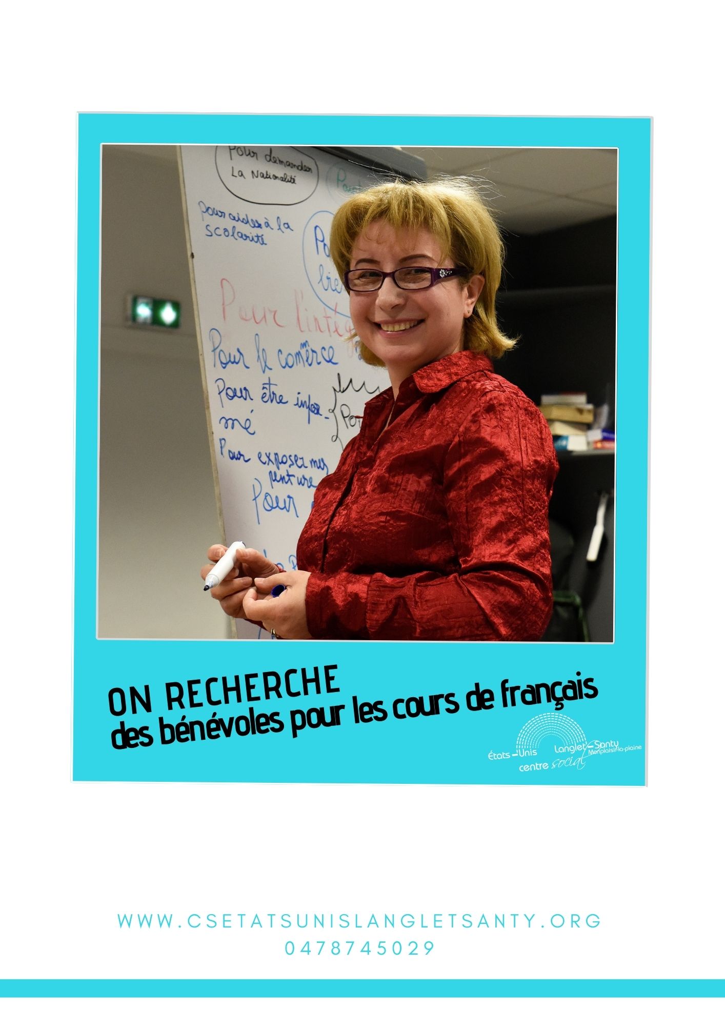 Le Centre Social des États-Unis recherche des bénévoles pour des cours du français – Lyon (69)