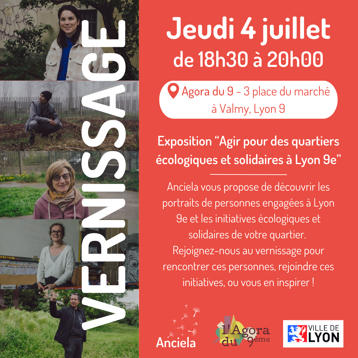 Vernissage de l&rsquo;exposition « Agir pour des quartiers écologiques et solidaires à Lyon 9e »