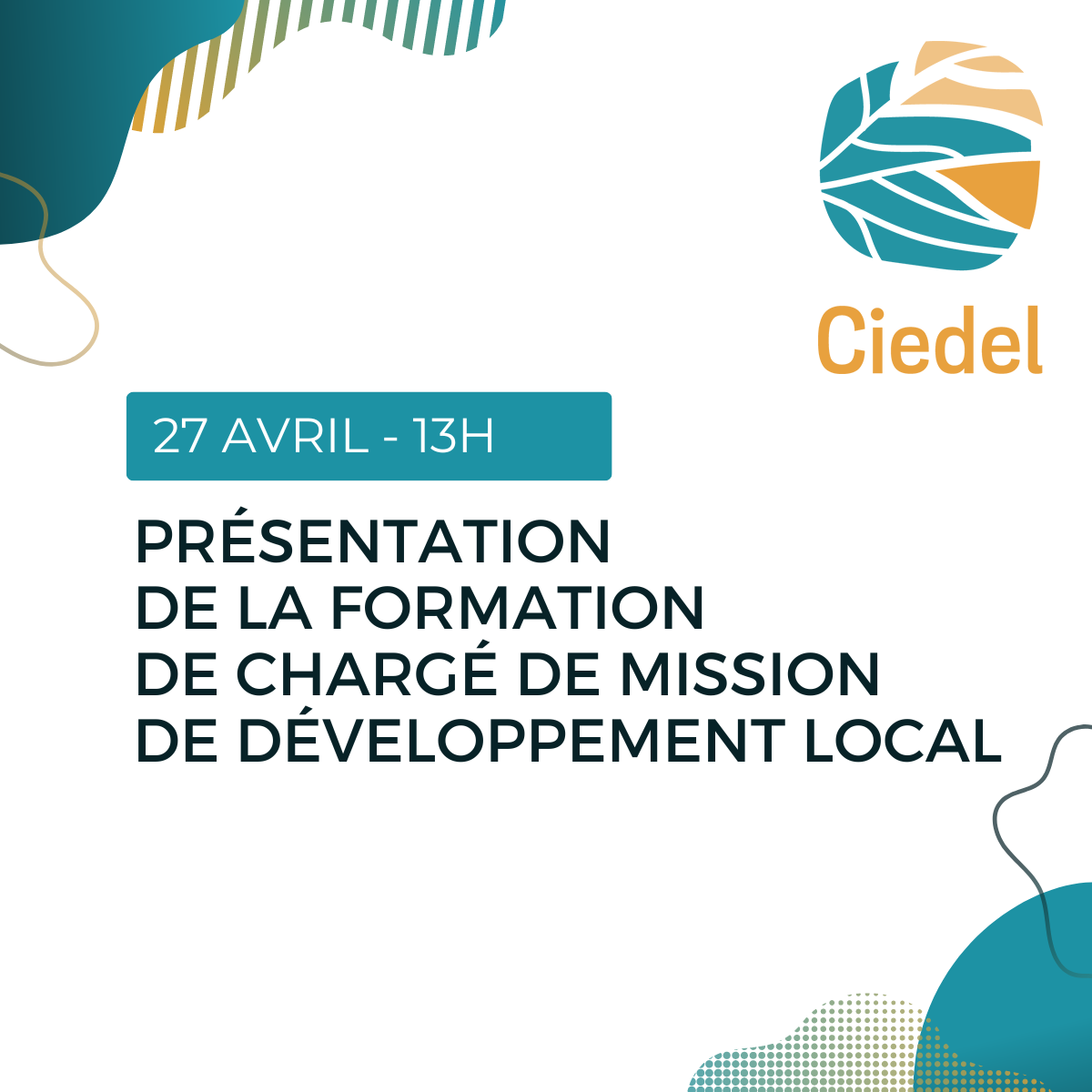 Présentation formation Chargé de mission de développement local (Bac +5 – RNCP Niveau 7)