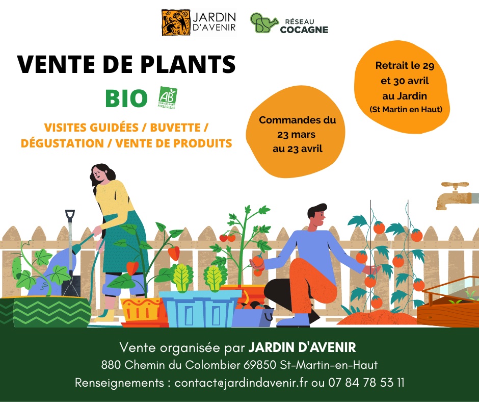 Ventes de plants bio et visites de la ferme