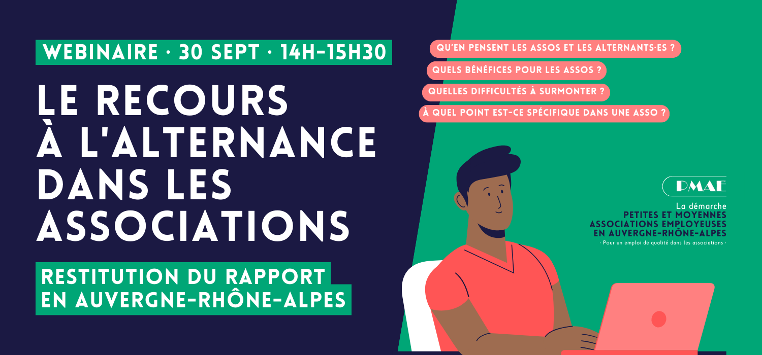 Webinaire de restitution du rapport « Quelle expérience du recours aux contrats d’alternance dans les associations en Auvergne-Rhône-Alpes ? »