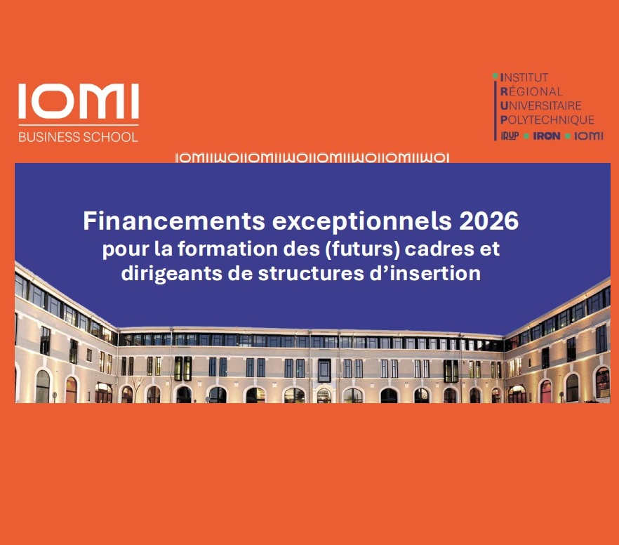 Webinaire IRUP / IOMI BS : financements exceptionnels 2026 pour la formation des cadres, futurs cadres et dirigeants de structures œuvrant